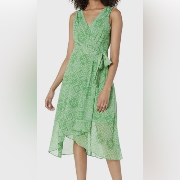 Tommy Hilfiger Women’s Sleeveless Dress. New Leaf/Ivory. - Picture 3 of 10